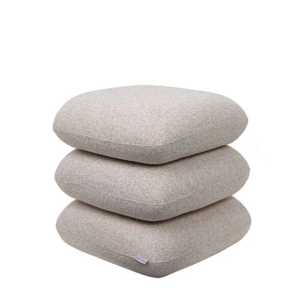 Pufa tkaninowa STONES beżowa KH1501100378 obrotowa wys. 40 cm