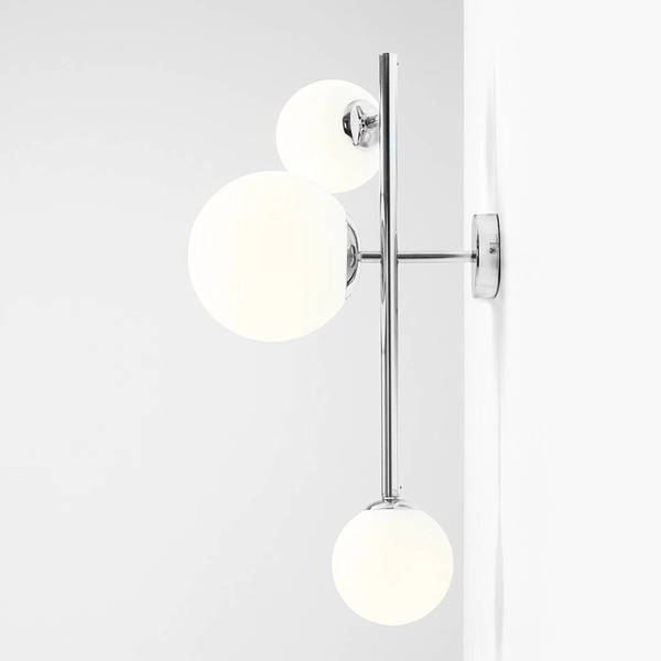 Nowoczesna lampa ścienna DIONE 1092Y4 Aldex balls kinkiet do salonu chrom