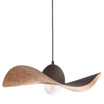 Sypialniana lampa wisząca KAPELLO metalowy kapelusz hat brązowy