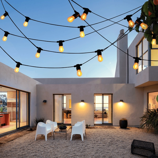 Dekoracyjna girlanda ozdobna do ogrodu 10 LED 6W 2200K 6,2m IP44 ciepła