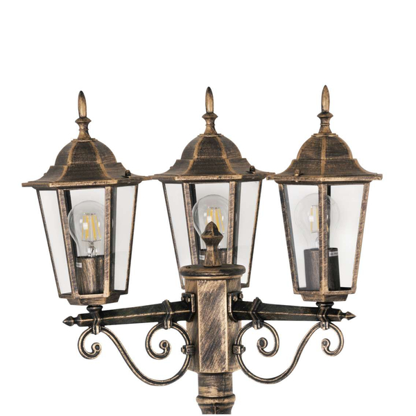 Stojąca LAMPA ogrodowa LIGURIA 313430 Polux klasyczna OPRAWA metalowa do ogrodu outdoor zewnętrzna IP43 patyna