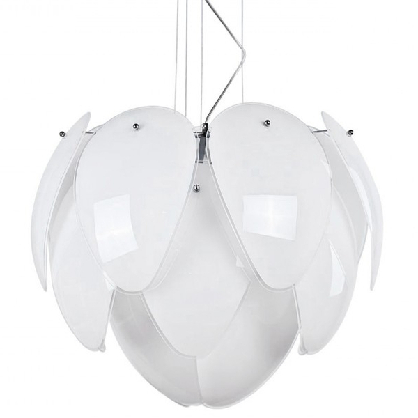 Nowoczesna lampa wisząca Antires szklane płatki do salonu