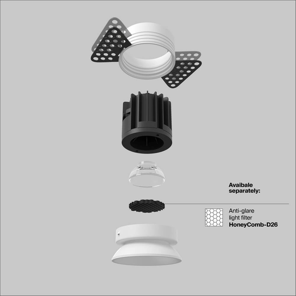 Sufitowa lampa Round DL058-7W3K-W Maytoni LED 7W 3000K do jadalni biała