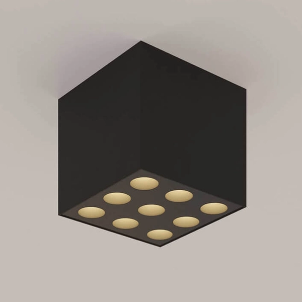 Prostokątny plafon Ozzy SL.1211 Sollux LED 16W 4000K podłużny czarny