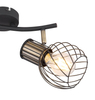 Lampa sufitowa Argusto 54013-2 industrial spoty czarne złote