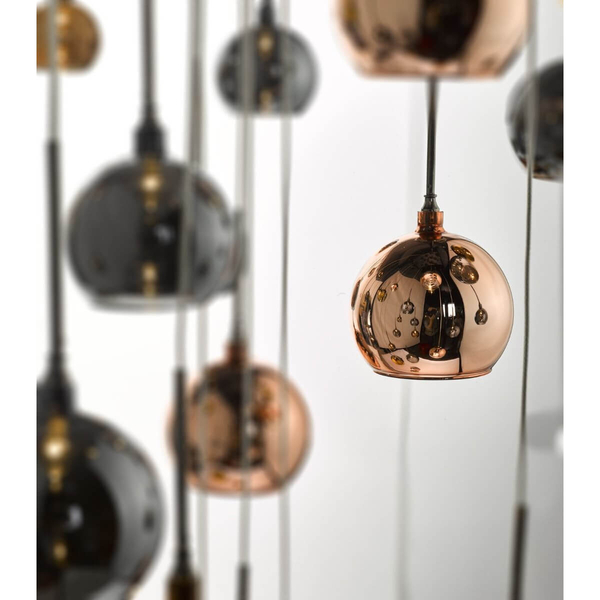Kaskadowa lampa wisząca Aurelia AUR3364 Dar Lighting czarna chrom