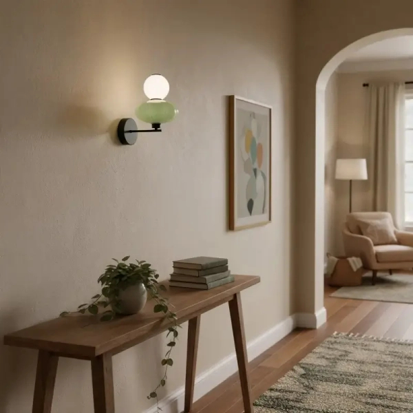 Ceramiczna lampa ścienna Tordi WL-94721-1A-GRN LED 8W 3000K zielona biała