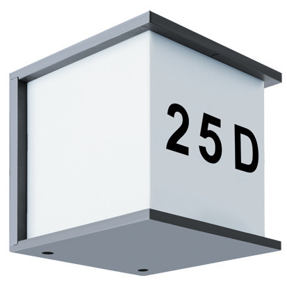 Ogrodowa LAMPA elewacyjna MAXIM 03687 Ideus zewnętrzna OPRAWA kostka z numerem domu outdoor IP54 biała