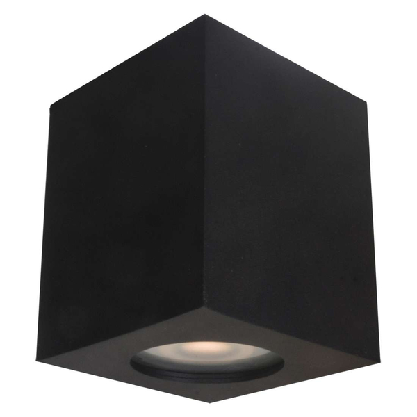 LAMPA sufitowa FABRYCIO IT8003S1-BK Italux metalowy downlight prostokątny łazienkowy IP44 czarny