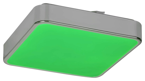 Sufitowa LAMPA plafoniera WOLIMIR 2982 Rabalux metalowa OPRAWA plafon LED RGB 22W 3000K - 6000K kwadratowy IP44 chrom