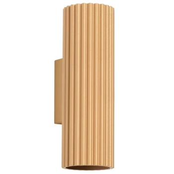 Naścienny kinkiet góra-dół KARBON SL.1651 ryflowany złoty