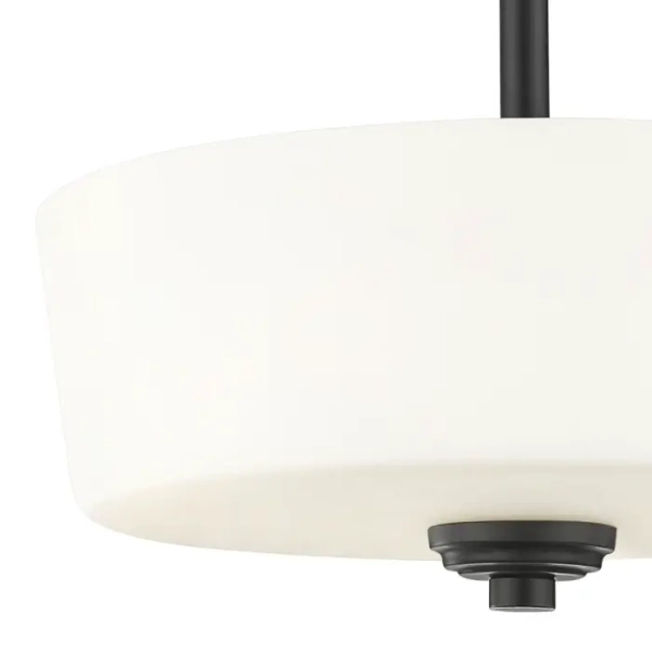 Szklana lampa sufitowa ASPEN C03262BK do salonu czarny biały