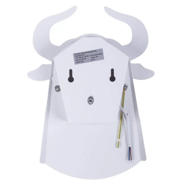 Ścienna lampa ORIGAMI BULL-W metalowa byk LED 6W 3000K biały