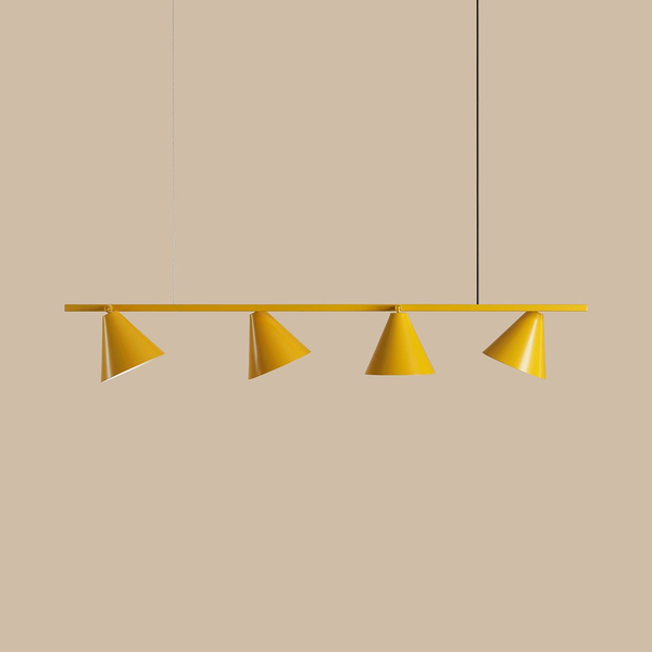 Lampa nad wyspę wisząca Form1108L14 Aldex 4-punktowa żółta