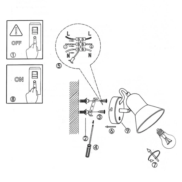 Kinkiet LAMPA ścienna ASTAMA LP-1122/1W WH Light Prestige industrialna OPRAWA metalowa regulowana biała