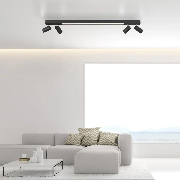 Grafitowa lampa sufitowa Pure-lines LED 25W 2700K-5000K reflektorki