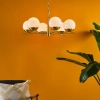 Lampa wisząca nad stół Bombazine BOM0635 do jadalni kule mosiądz