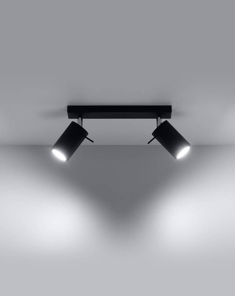 Spot LAMPA sufitowa SL.0092 regulowana OPRAWA reflektorowa listwa metalowa czarna