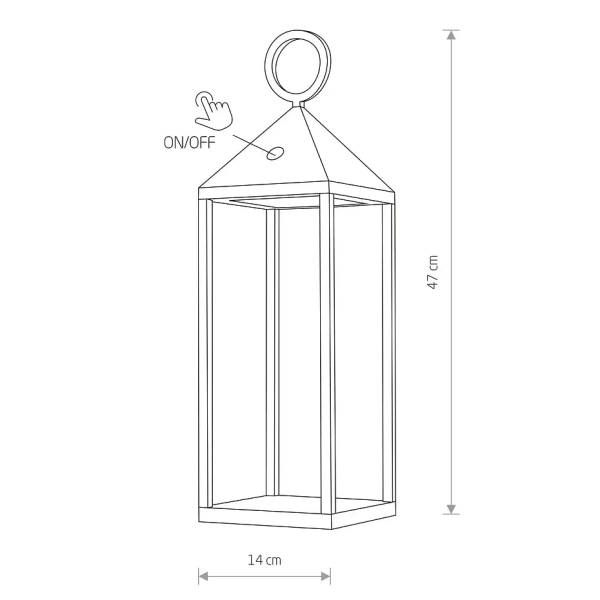 Stojąca latarenka na taras PICNIC LED 8177 LED 2,2W 3000K IP54 grafit