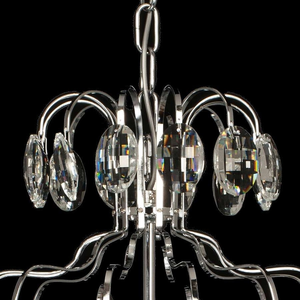 Żyrandol LAMPA wisząca VEN W-E 0702/6 pałacowa OPRAWA zwis na łańcuchu z kryształkami przezroczysty