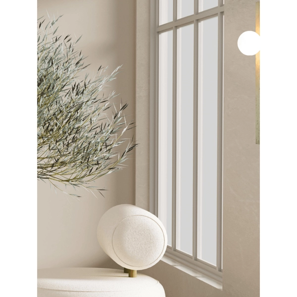 Ścienna lampa kamienna 25315 kulista okrągła biała beżowa