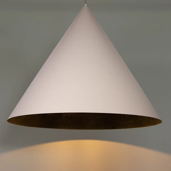 Stożkowa lampa wisząca VESUVIO 41075 skandynawska beżowa czarna