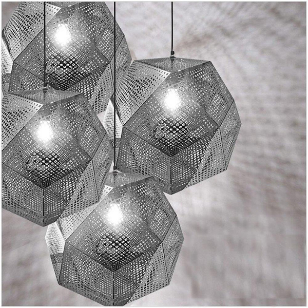 Wisząca lampa ażurowa Futuri star ST-5001 L SILVER L Step futurystyczna chrom