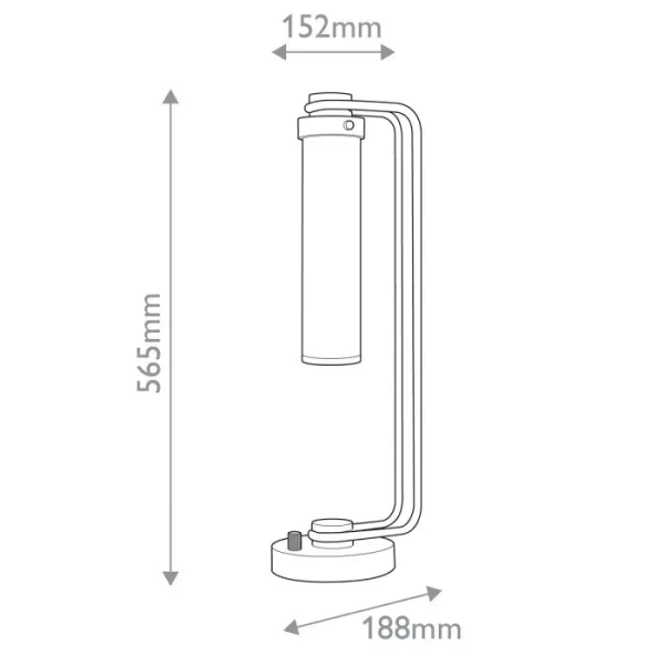 Stołowa vintage lampa Wynwood QN-WYNWOOD-TL-UBZ tuba czarny