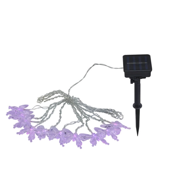 Solarna dekoracja motylki 4,6m 33706-10 Globo 10 LED RGB 0,06W multikolor