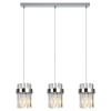 Kryształowa lampa wisząca Vetro LP-2910/3L CH do salonu chrom przezroczysta