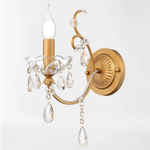 Kinkiet ścienny glamour Sevilla DIA004-01-G świecznikowy złoty