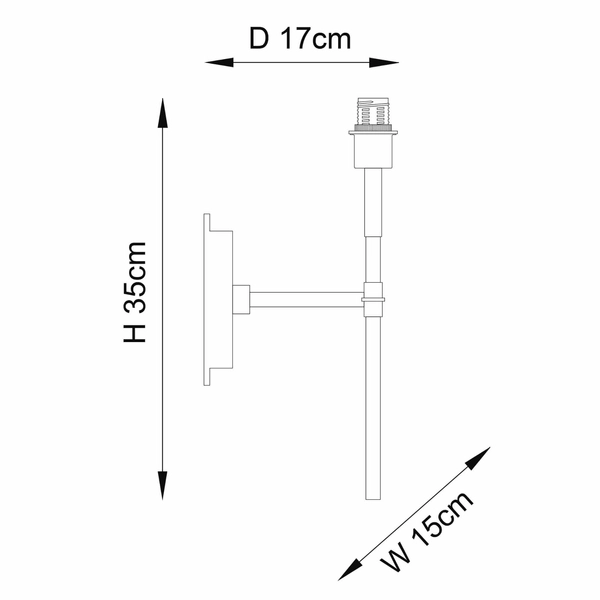 Stelaż do kinkietu Rennes 97872 Endon metalowy klasyczny mosiądz