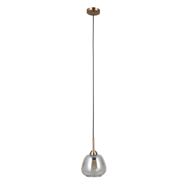Wisząca lampa Felis PND-40824-1-GD nad stół szklana bursztynowa złota