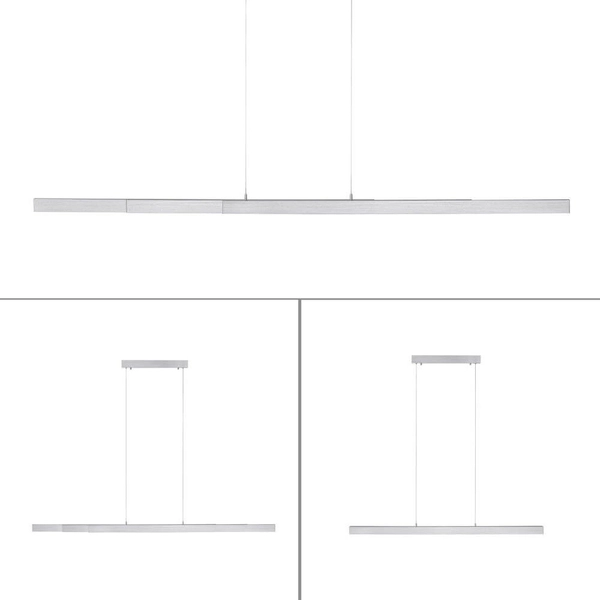 Wisząca lampa liniowa Luzi do salonu LED 13W 3000K aluminium