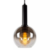 Wisząca lampa loftowa Marius kaskada czarna przydymiona
