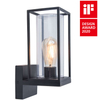 Ścienna LAMPA ogrodowa FLAIR 5288801012 Lutec zewnętrzna OPRAWA elewacyjna outdoor IP44 czarna przezroczysta