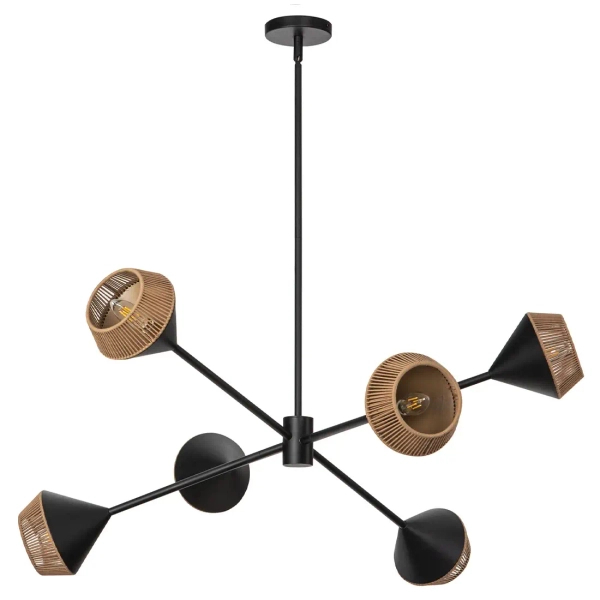 Designerska wisząca lampa Daphne ALM-DAPHNE6-MB nad stół czarny