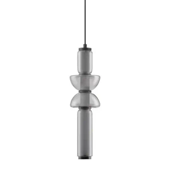 Wisząca lampa podłużna GLORICA LE45191 LED 15W 3000K szklana szara