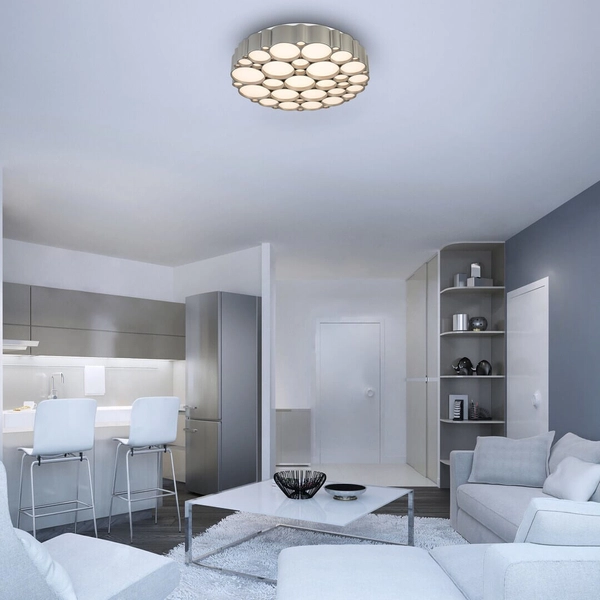 LAMPA sufitowa ANDELA 6039 Rabalux metalowa OPRAWA plafon LED 48W 4000K okrągły srebrny