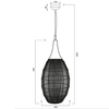 Zawieszana lampa SORAYA 365420104 Trio druciak metalowa czarny złoty