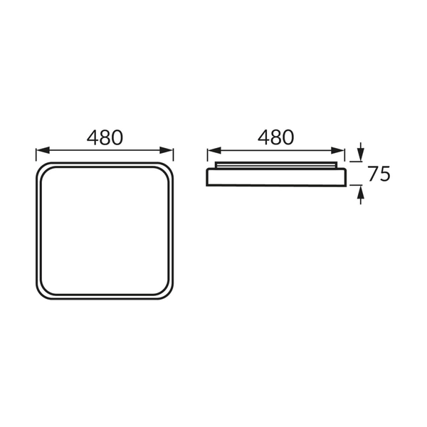 Łazienkowy plafon 4162 Ideus LED 48W 4100K natynkowy IP44 brązowy