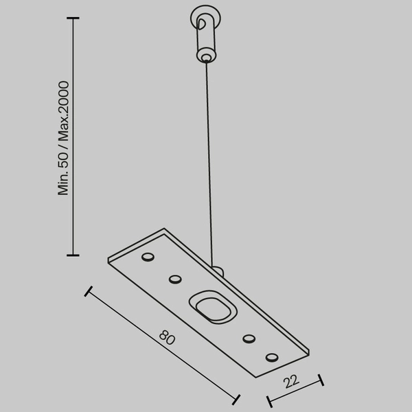 Dwa zawieszenia zestaw do szyn magnetycznych Exility TRA034SW-2W biały