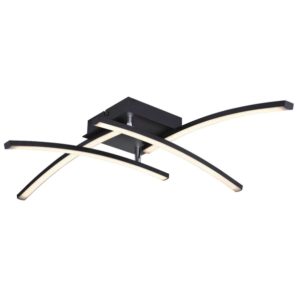 LAMPA sufitowa TANSY 67129-24 Globo metalowa OPRAWA plafon LED 24W 3000K-6000K regulowany czarny