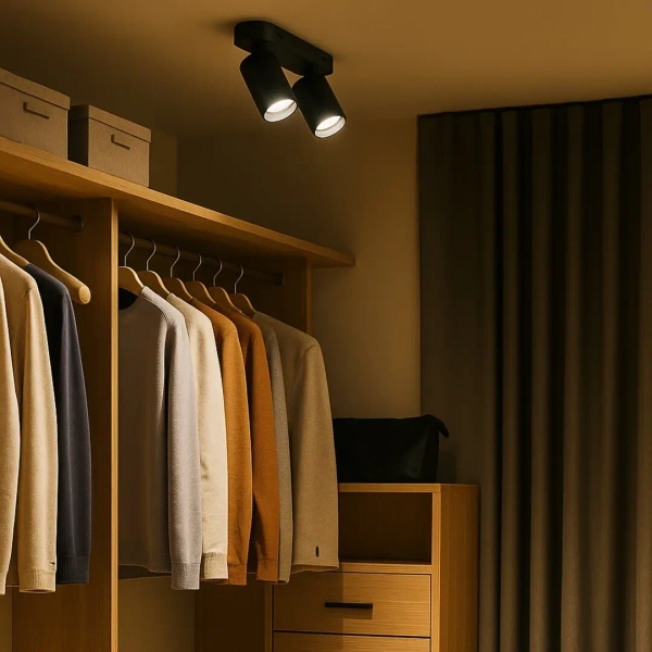 Sufitowa punktowa lampa Yorli 73082 cylindryczna tuba czarny