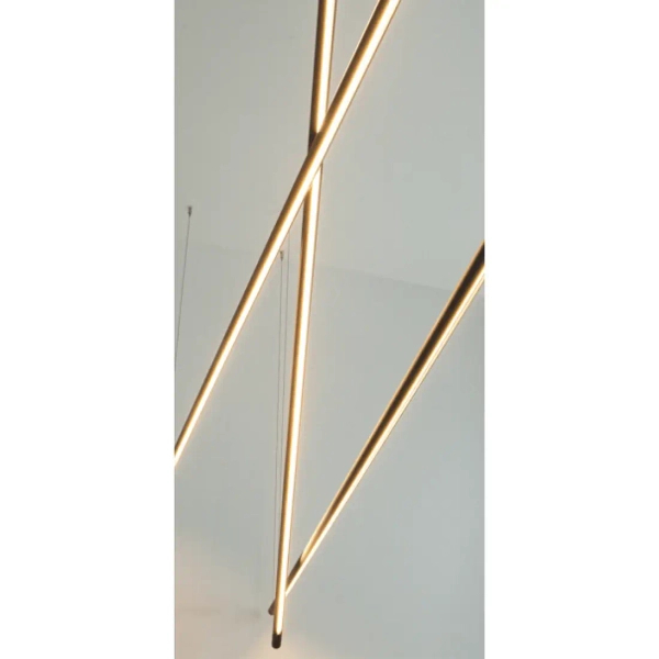 Podłużna lampa wisząca 22237 LED 64W 3000K belki listwy czarne