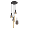 Loftowa lampa wisząca JOANET 45494/16/96 molekułowa szklana czarna złota