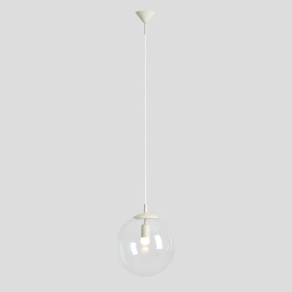 Kulista lampa wisząca Globe 562G9 Aldex ball kula szklana biała