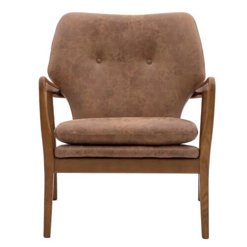 Fotel nowoczesny do sypialni Jensen 5059413872594 brązowy