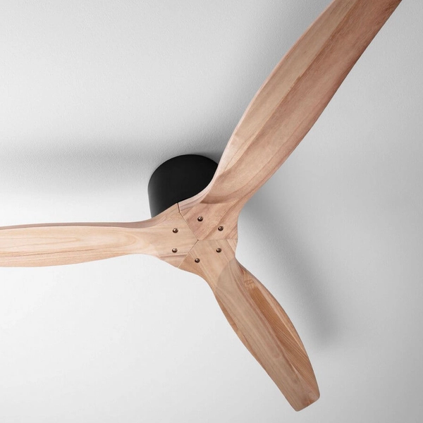 Lampowentylator sufitowy JOSECITO LE44962 do salonu drewniany czarny