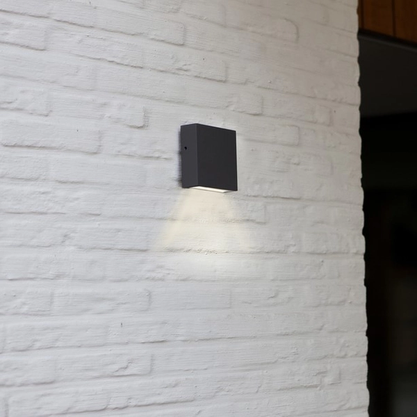 Zewnętrzny kinkiet GEMINI XF 5104001118 Lutec kwadratowy LED 9W 4000K IP54 szary